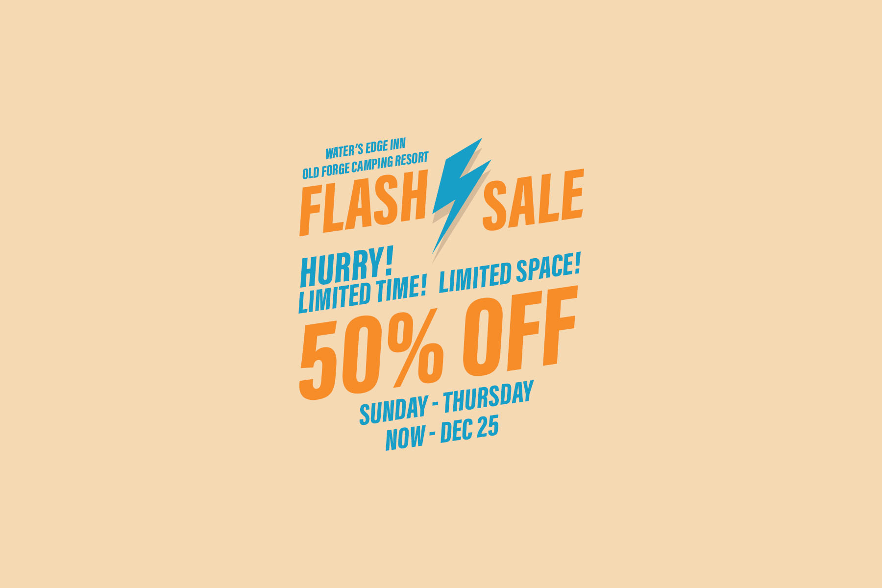 Flash Sale! 50% Off Rooms & Suites